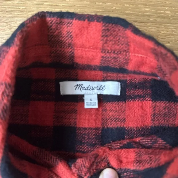 Madewell Flannel Oversized Ex-Boyfriend Shirt, Women's Size Small. - Picture 5 of 13